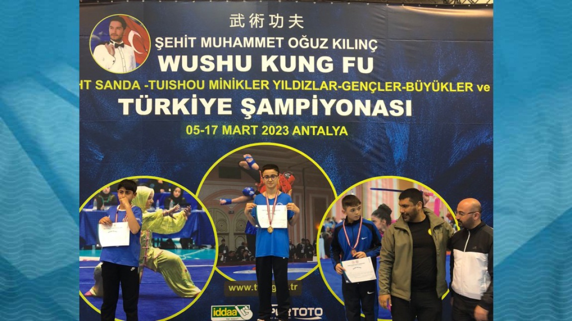 Öğrencimiz Mehmet CAN Wushu Kung fu yarışması TÜRKİYE ŞAMPİYONLUĞU olmuştur